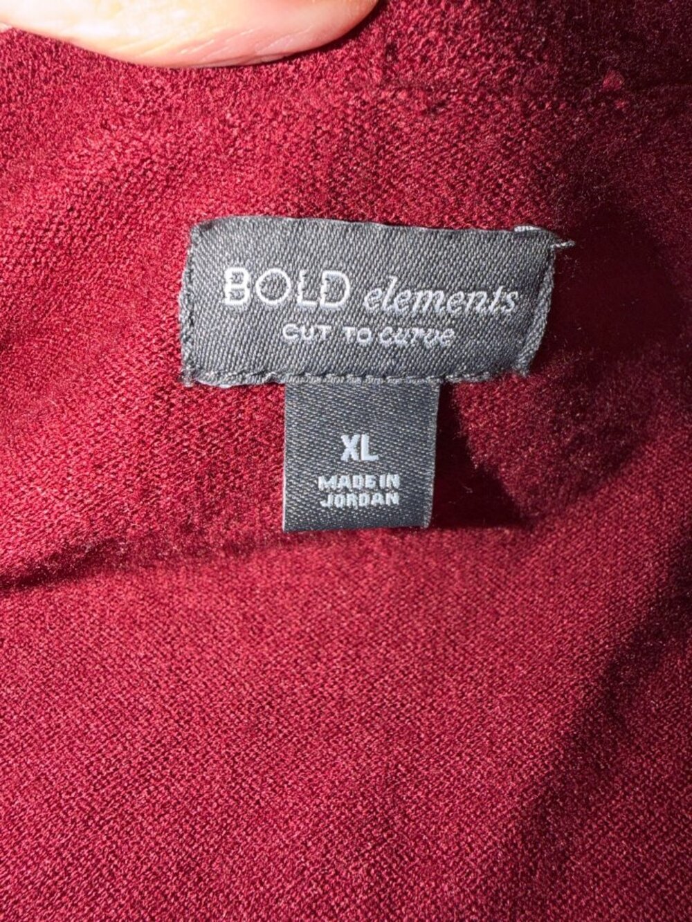 NWT Bold Elements Womens XL Burgundy Claret Long Cardigan Sweater Quiet Luxury - Picture 8 of 11